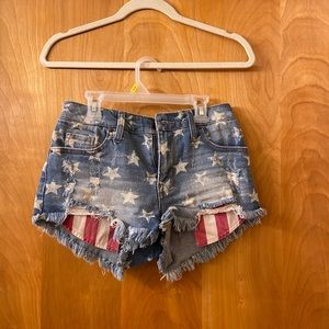 American Themed Jean Shorts